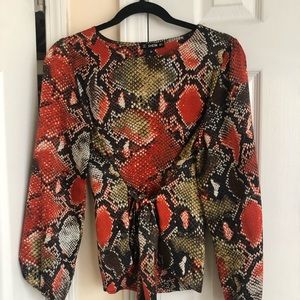 Snakeskin print blouse